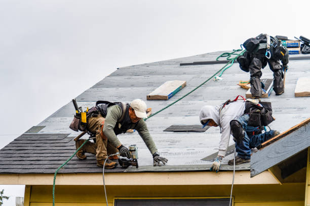 Professional Gutter Installation technician working in Beverly, NJ
